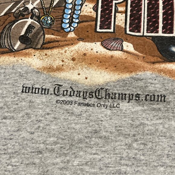 VTG Cap'n Lynch Tampa Bay Buccaneers Shirt Adult SZ XL Gray 2003 Fanatics - Picture 3 of 8